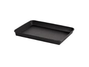 Tablett 1-Fach Contrast X-Large 900 Ml L256xb182xh24 Mm Rechteckig Papier/Pe Schwarz, 4 Pk X 50 Stk/Karton