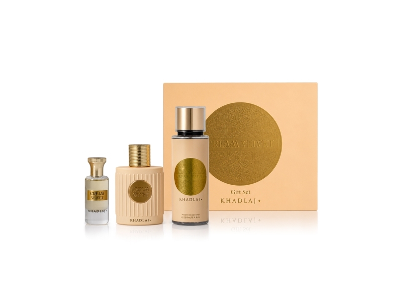 Khadlaj Cream Velvet Gift Set