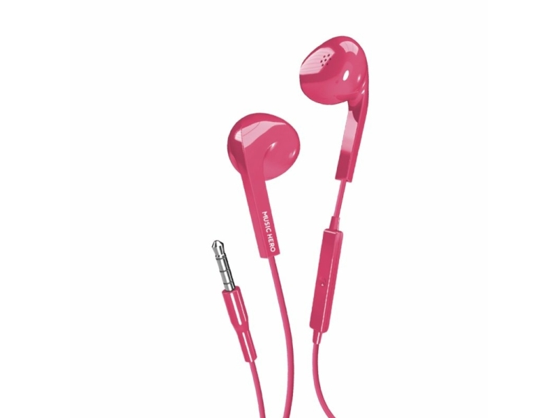 Sbs Prism, Ledningsført, Opkald/Musik, 20 G, Headset, Lyserød