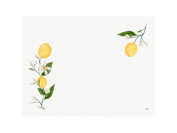 Duni Lemon Fiesta, Rechteck, Weiß, Abbildung, Papier, 300 Mm, 400 Mm