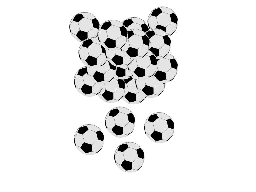 Fodbold Konfetti, 50 Stk
