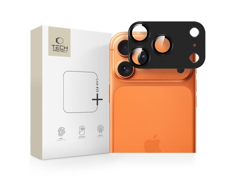 Tech-Protect Kamerabeskyttelse Camfull Fit+ Til Apple Iphone 17 Pro Max Sort