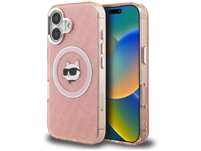 Karl Lagerfeld Iml Choupette Head-Logo Magsafe-Cover Til Iphone 16 - Pink