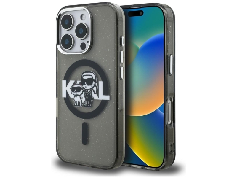 Karl Lagerfeld Iml Glitter Karl &Amp Choupette Magsafe Iphone 16 Pro Hülle – Sortiert