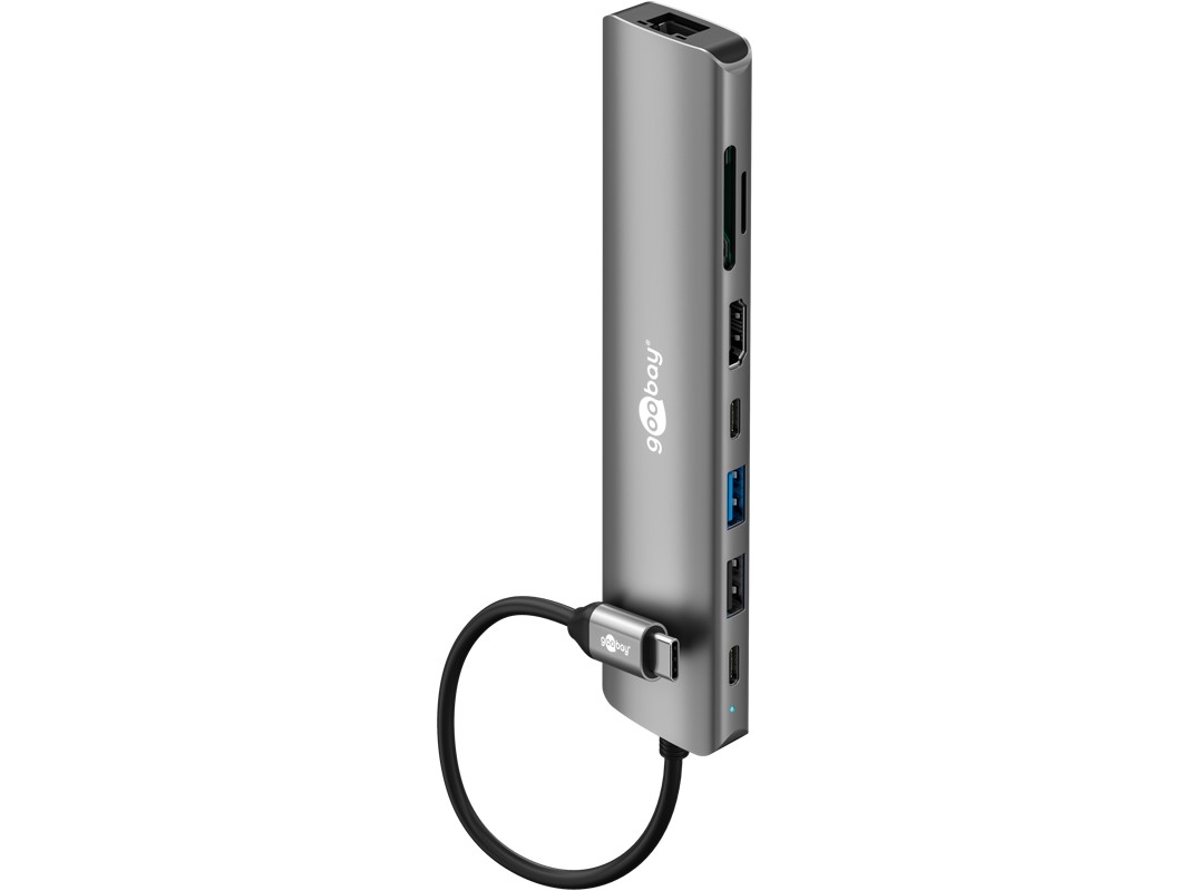 Goobay Slim 8-Port Usb-Hub Mit Hdmi Und Rj45, 5 Gbit/S