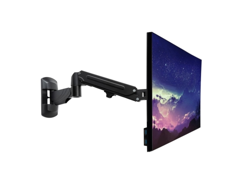 Lindy Vægmonteret Single Gas Arm Display Mount - Sort