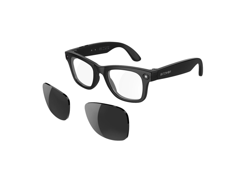 BlitzWolf BW-AG1 Pro AI smarte briller med udskiftelige solcellelinser