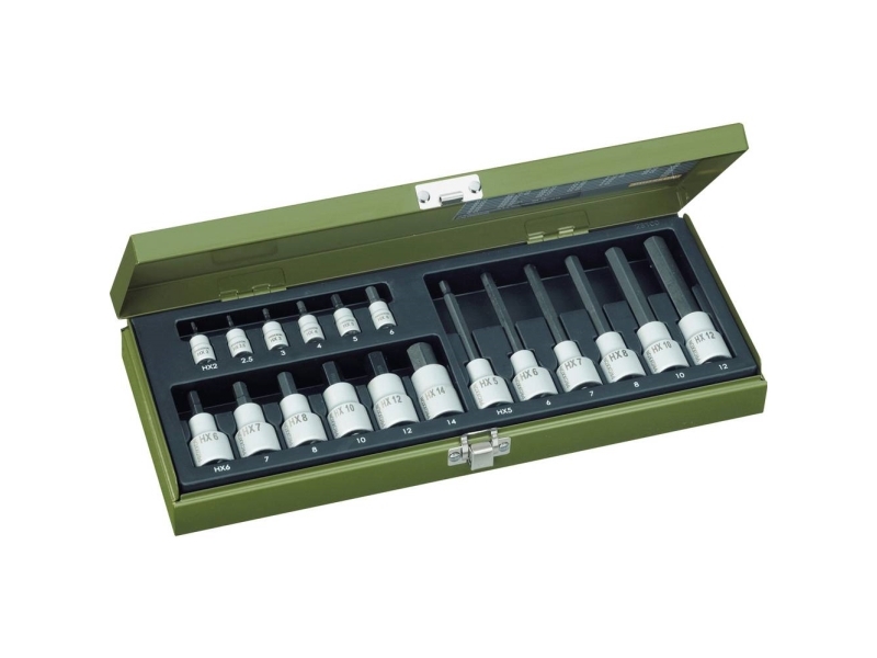 Proxxon Industrial Topnøgle-bit-sæt Metrisk 1/4 (6,3 mm), 1/2 (12,5 mm) 18 dele 23 100