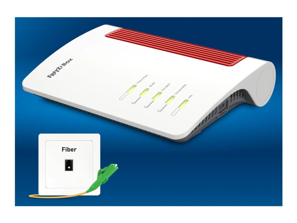 FRITZ!Box 5690 - Trådløs router - GPON terminal 4-port switch - Wi-Fi 7, 1GbE, 2.5GbE Dual Band - væg-monterbar billede
