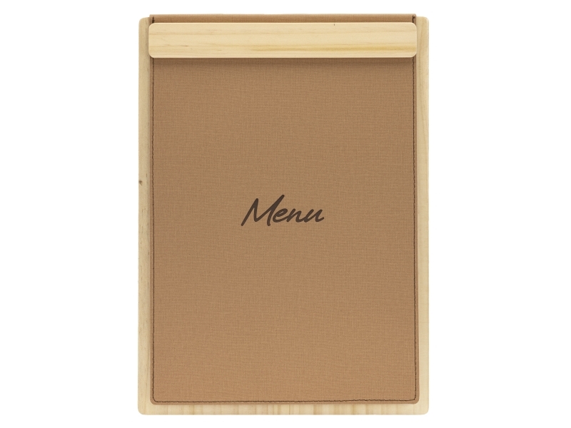 Securit A4 Signature Menu Clipboard, M/Magnetisk Lukning, Eg/Brun