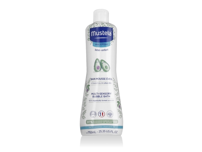 Mustela Bébé Multi-Sensory Bubble Bath 750 ml – Skånsomt Skumbad til Baby & Børn