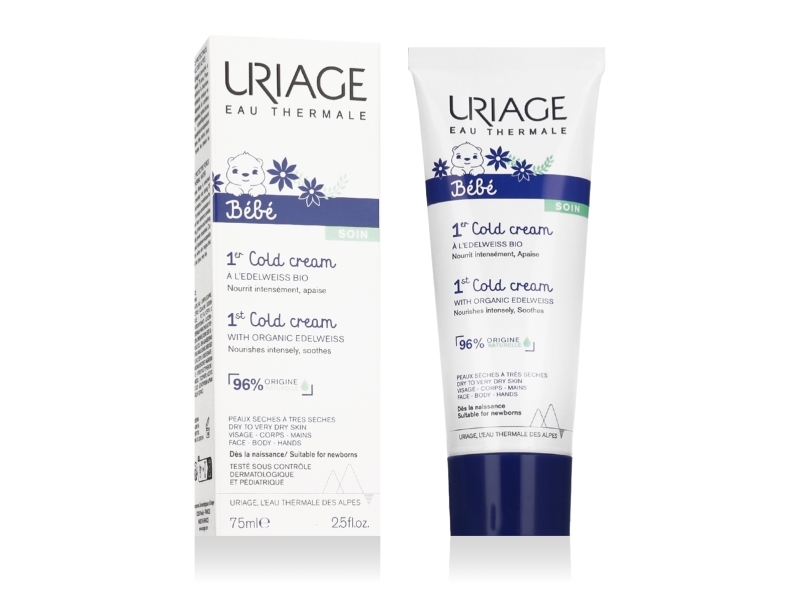 Uriage Bebe 1st Cold Cream Face, Hands & Body Moisturizing Cream For Children With Dry And Very Dry Skin 75ml