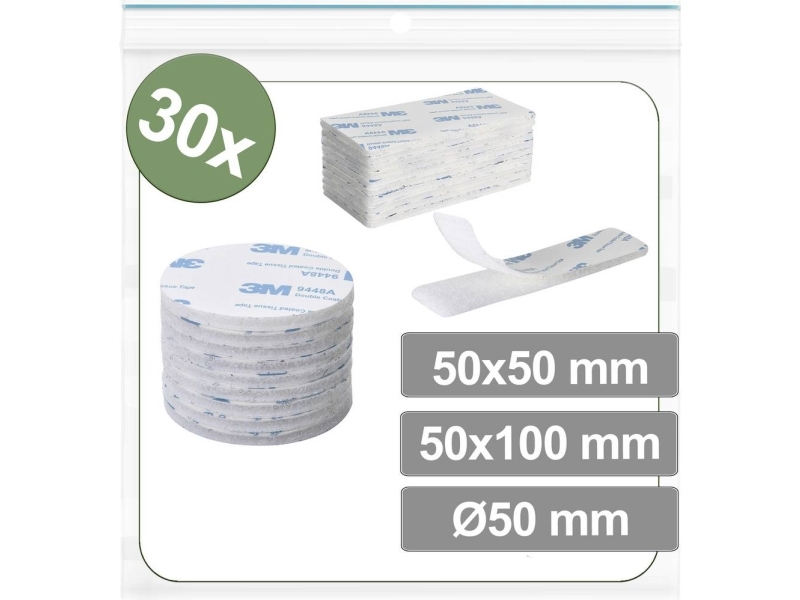 Quadrios 25CA686 Tarranauhan kiinnityskohdat liimattavaksi Tarranauhan staattinen silmukkaosa (Ø x L) 50 mm x 50 mm Valkoinen 30 kpl