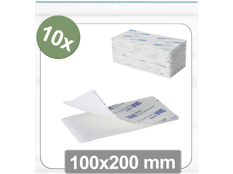 Quadrios 25CA677 Tarranauhapisteet kiinnittämiseen Liima- ja silmukkaosa (L x S) 100 mm x 200 mm Valkoinen 10 kpl (25CA677)