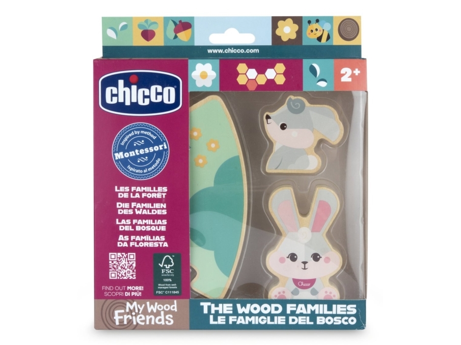Chicco My Wood Friends Mama Hase, 2 År, Træ, Flerfarvet