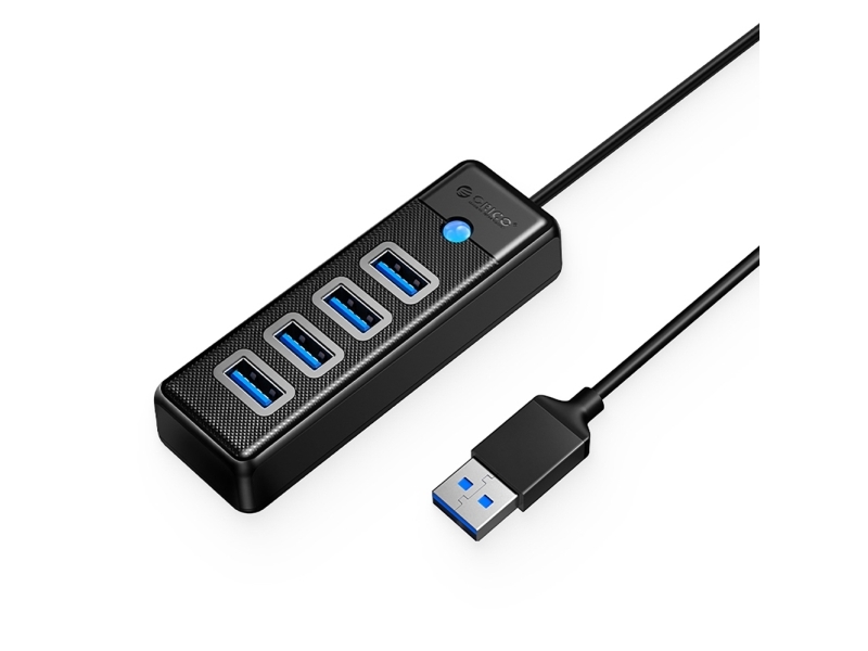 Orico Usb-Hub 4-Port Usb-A 3.0, Kabel 0,15 M – Schwarz