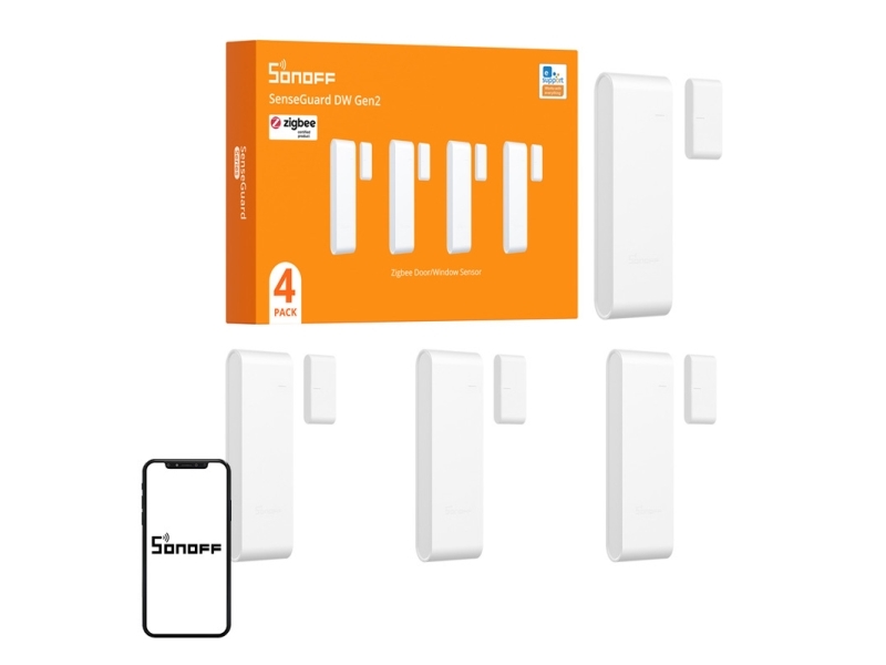 Sonoff SONOFF SNZB-04PR2 vindues- og dørsensor, 4-pak