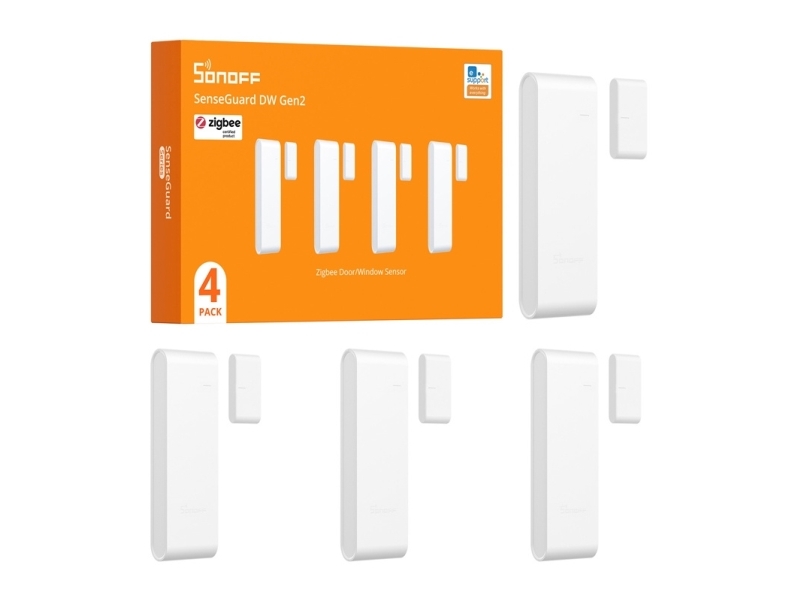 Sonoff SONOFF SNZB-04PR2 vindues- og dørsensor, 4-pak