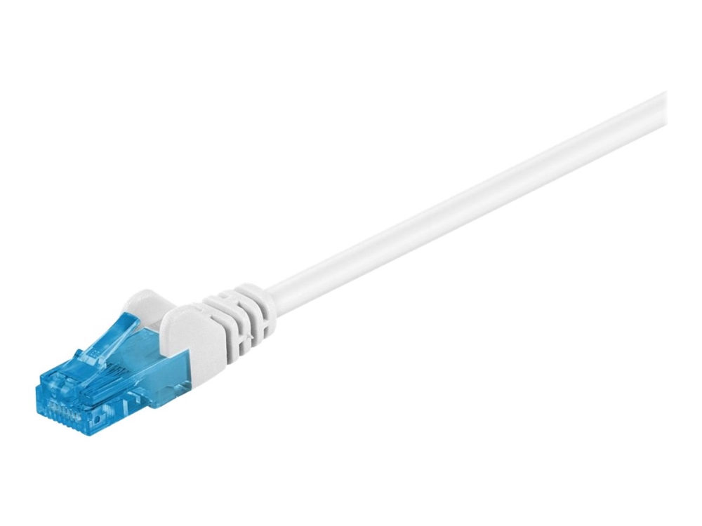 goobay - Patchkabel - RJ-45 (han) til RJ-45 (han) - 50 m - UTP - CAT 6a - halogenfri, knastfri, strenget - hvid