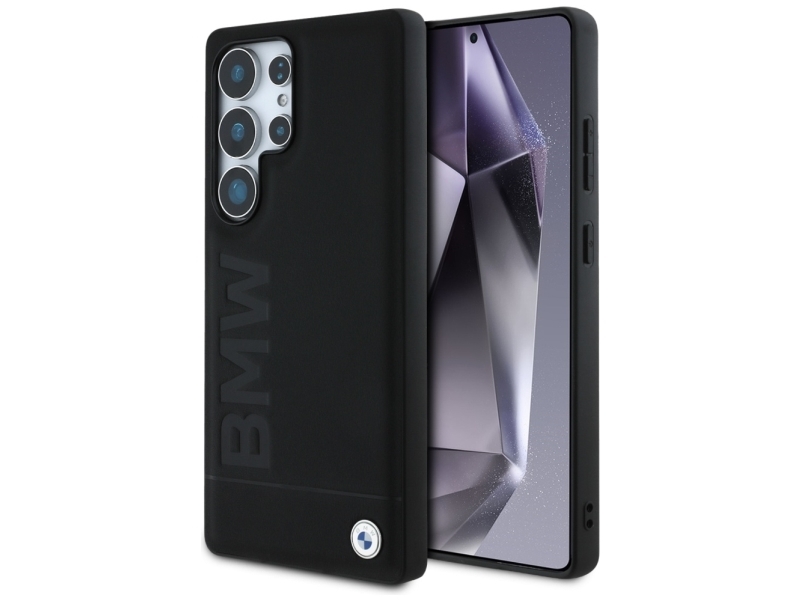 Bmw Læder Big Wordmark Cover Til Samsung Galaxy S25 Ultra - Sort