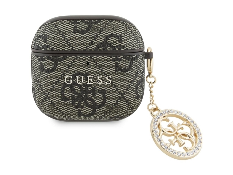 Guess 4G Strass-Charm-Hülle Für Airpods 4 – Braun