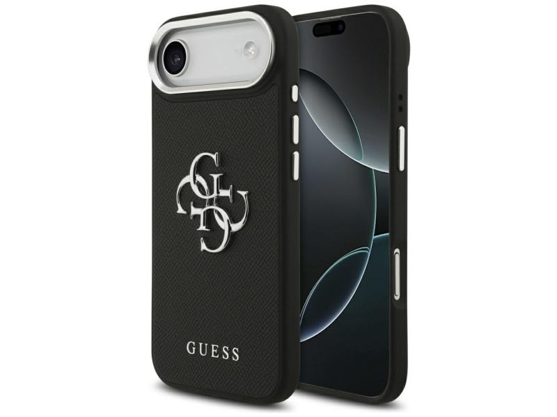 Guess Grained Big 4G Classic Logo Case Für Iphone 17 Air - Schwarz