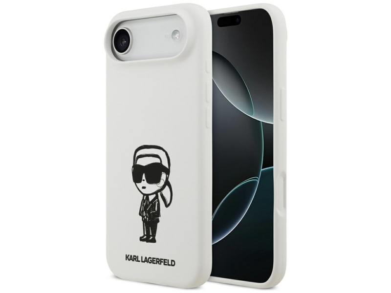 Etui Karl Lagerfeld Silicone Karl Sketch & Logo Magsafe Til Iphone Air Hvid