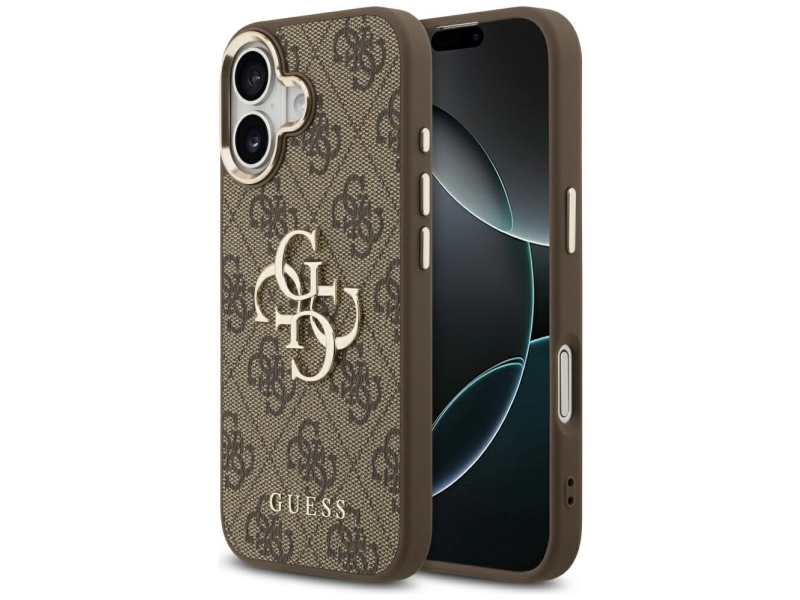 Guess 4G Big 4G Classic Logo Case Für Iphone 17 – Braun & Gold