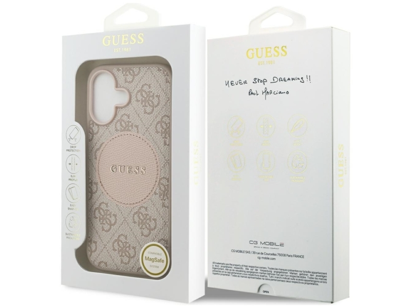 Guess 4G Circle Classic Logo Magsafe Case Für Iphone 17 - Pink