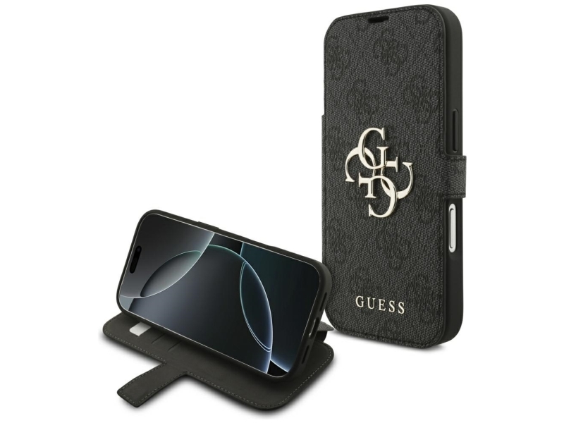 Guess Book 4G Metal Logo Case Für Iphone 17 Pro - Schwarz