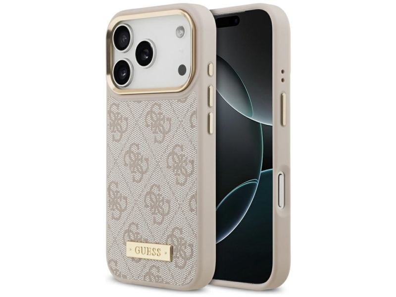 Guess 4G Logo Plate Magsafe Case Für Iphone 17 Pro - Pink
