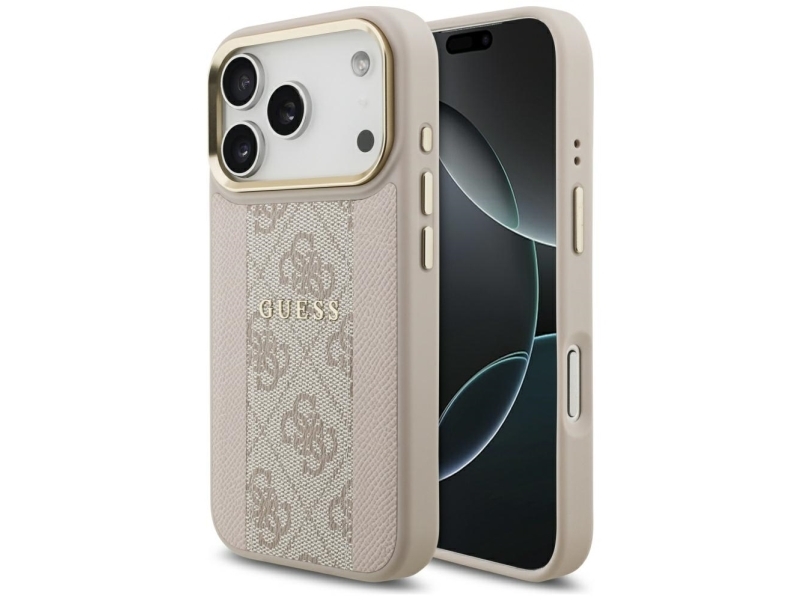 Guess 4G Stripe Magsafe Cover Til Iphone 17 Pro - Pink
