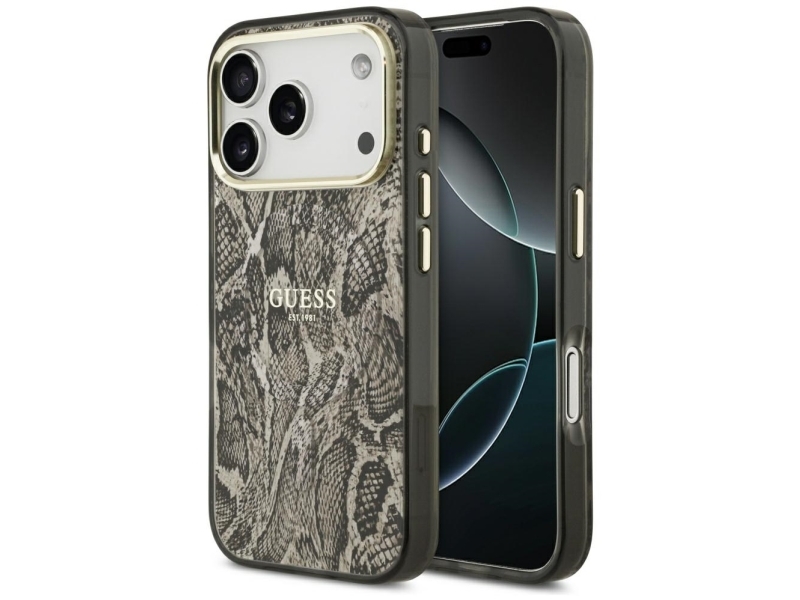Guess Python-Muster Magsafe Case Für Iphone 17 Pro - Braun