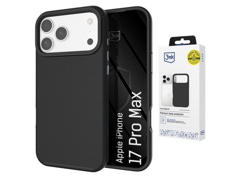 3Mk Fortis Magcase Til Iphone 17 Pro Max - Sort