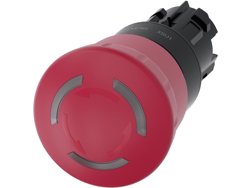 Siemens 3Su1001-1Hb20-0Aa0 Nødstopstast Ip66, Ip67, Ip69/Ip69k 1 Stk