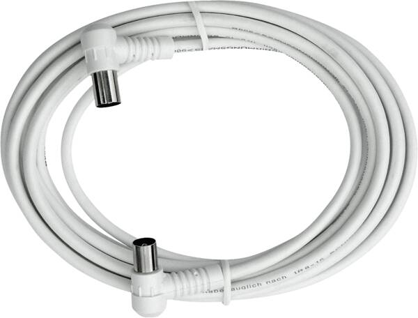 Axing Anschlusskabel Wi-Wi, 2,5 M, Koka 99, Koaxial, Koaxial, Weiß