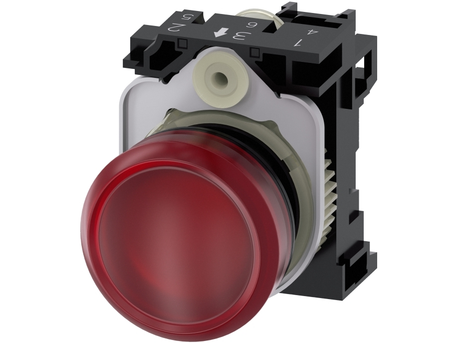 Siemens Indikatorlampe flad rød 230 V/AC SIRIUS ACT 3SU1106-6AA20-1AA0 1 stk (3SU1106-6AA20-1AA0)