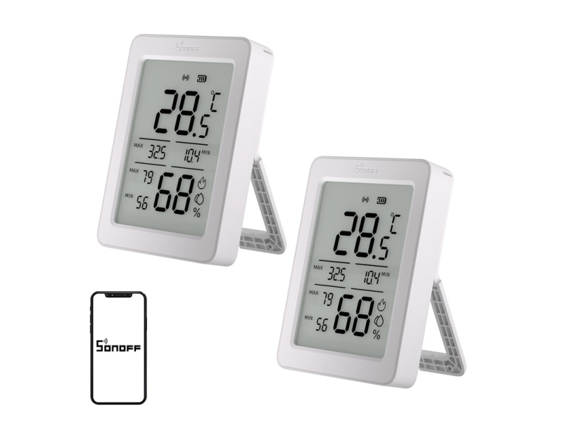 Sonoff ZigBee temperatur- og fugtighedssensor SNZB-02DR2 2-pak