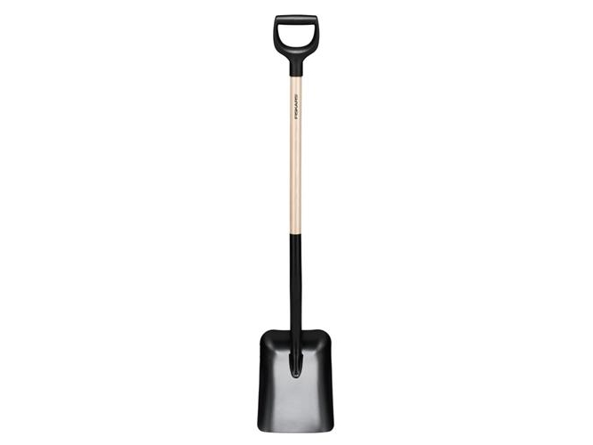 Skovl Solid™ D-håndtag træ FSC sort