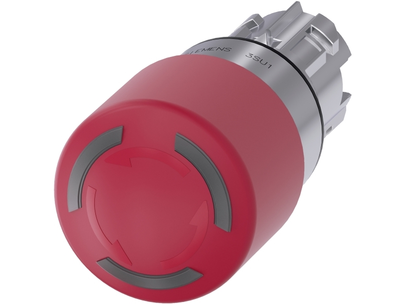 Siemens 3Su1051-1Gb20-0Aa0 Nødstopstast Ip66, Ip67, Ip69/Ip69k 1 Stk