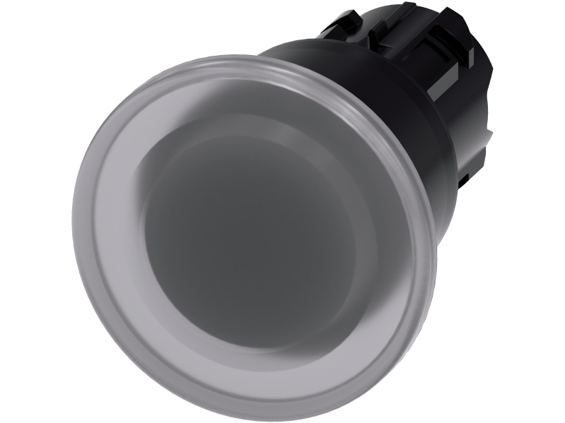 Siemens Leuchtpilzdrucktaster, 40Mm, Klar, Pull-Release, 28 G, 73 Mm, 113 Mm, 45 Mm