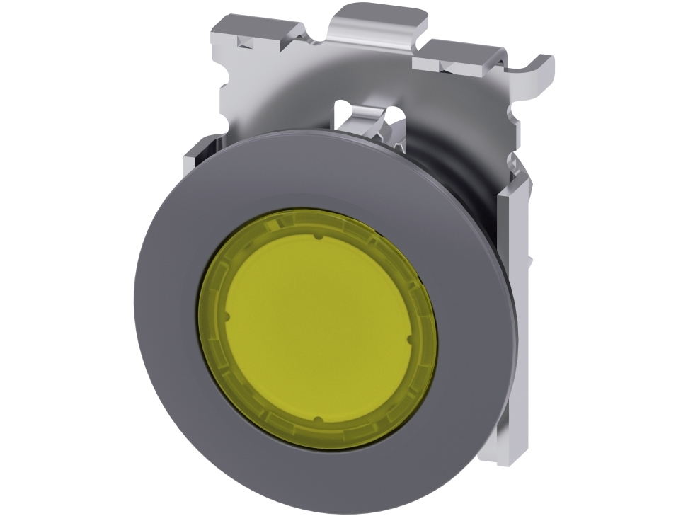 Siemens 3SU1061-0JD30-0AA03SU10610JD300AA0 Trykknap med belysning, 63 g, 40 mm, 40 mm, 30 mm