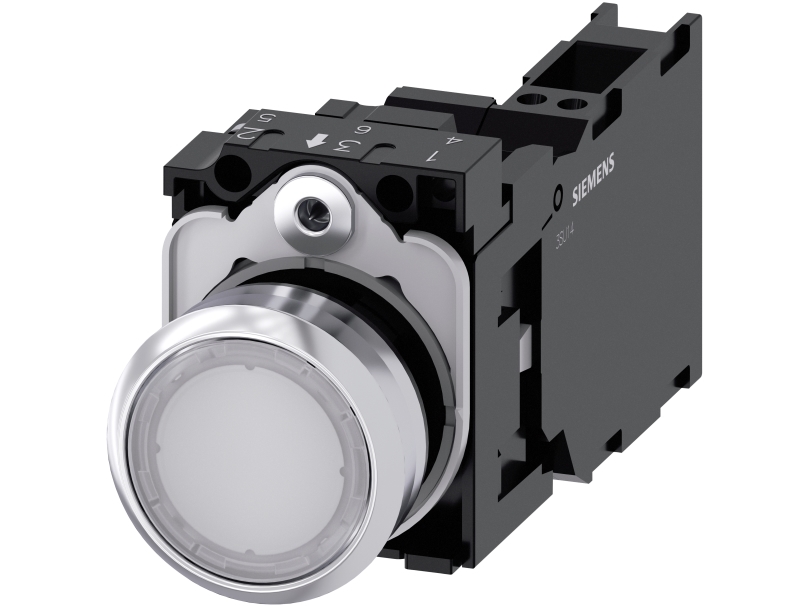 Drucktaster Licht 22Mm Rund Mit Hoher Weiß 1No