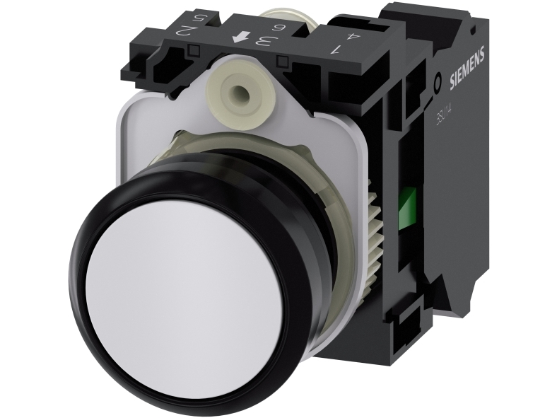 Siemens 3SU1100-0AB60-3BA0 Drucktaster Druckknopf 1S, IP67, IP69K, 2,23 cm, 50 mm, 100 mm, 30 mm, 50 g