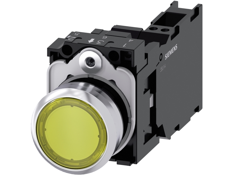 Drucktaster Licht 22Mm Rund Mit Hoher Gelb 1No1