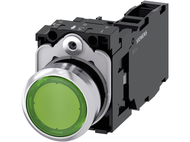 Drucktaster Licht 22Mm Rund Mit Hoher Grün 1No1