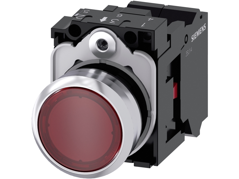 Drucktaster Licht 22Mm Rund Mit Hoher Roter 1Nc Feder