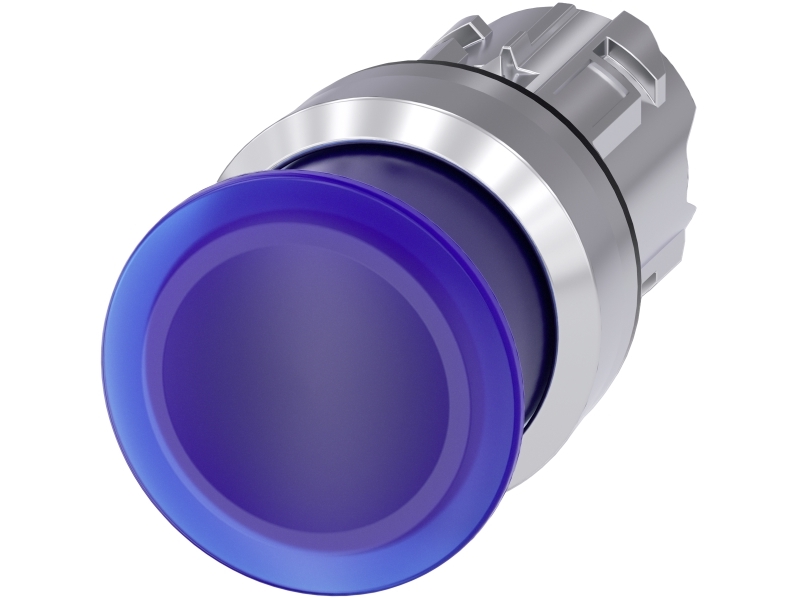 Siemens Leuchtpilzdrucktaster, 30Mm, Blau, 20 G, 100 Mm, 70 Mm, 40 Mm