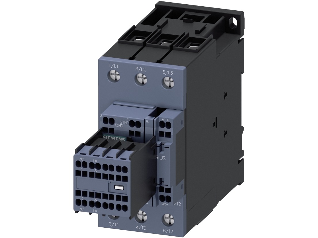 Siemens 3Rt2038-3Xj44-0La2 Banebeskyttelse 2 X Sluttekontakt, 2 X Brydekontakt 59 Kw 690 V 65 A Med Varistor 1 Stk