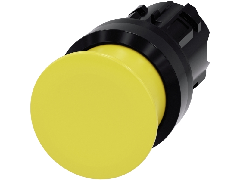 Siemens Pilzdrucktaster, 30Mm, Gelb, 24 G, 80 Mm, 30 Mm, 30 Mm